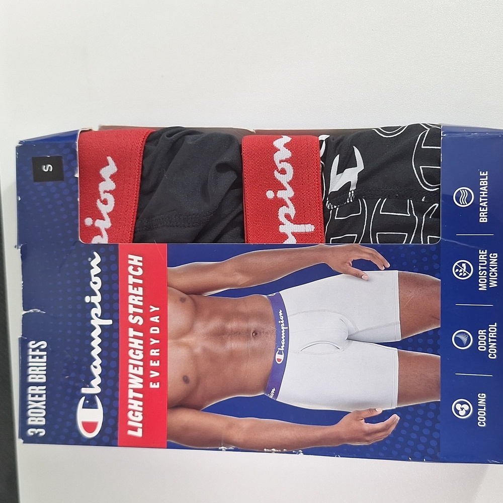Champion Boxer Briefs Black Logo